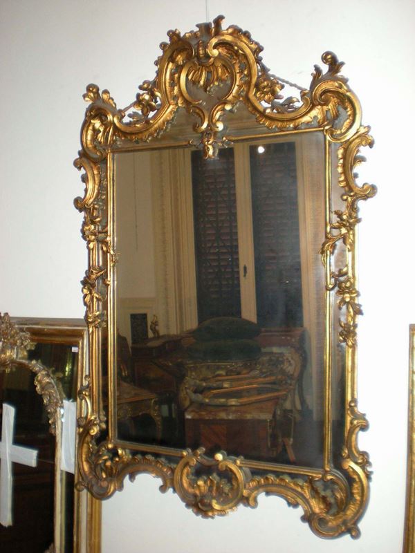 Specchiera stile Luigi XV, Francia fine XIX secolo