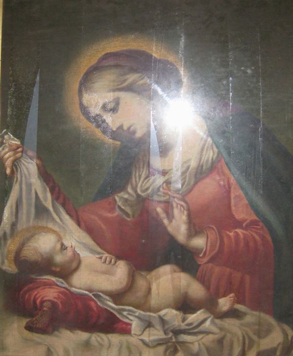 Scuola Italiana del XIX secolo Madonna con Bambino