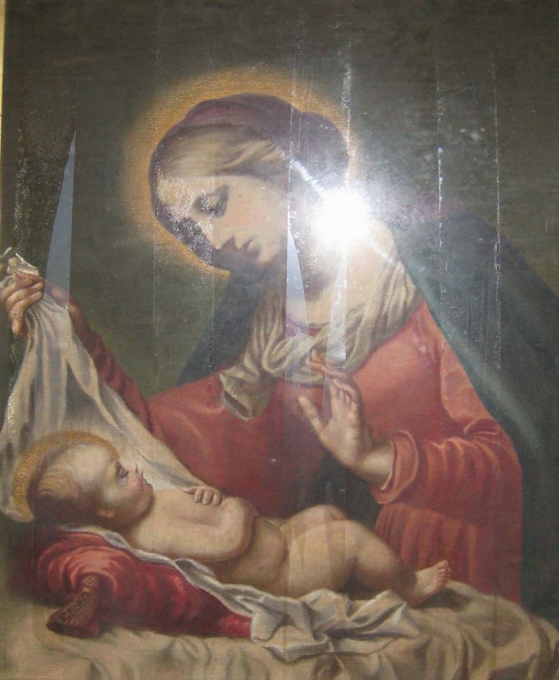 Scuola Italiana del XIX secolo Madonna con Bambino  - Asta Antiquariato, Argenti e Dipinti Antichi - Cambi Casa d'Aste