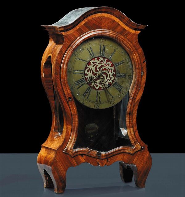 Orologio da tavolo con cassa lastronata, XVIII secolo
