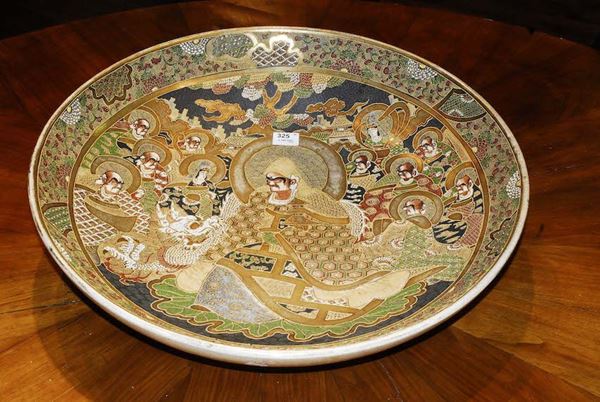Grande piatto Satzuma, Cina XIX secolo