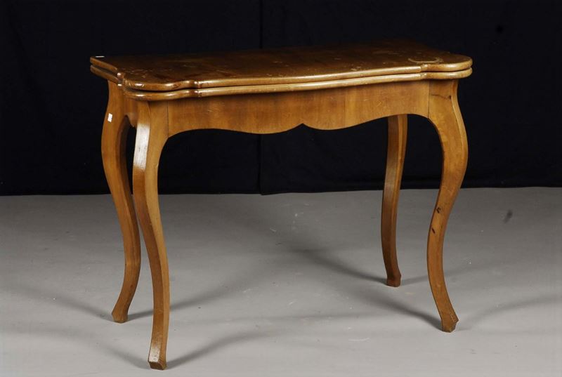 Tavolo da gioco con piano filettato  - Auction Old Paintings and Furnitures - Cambi Casa d'Aste