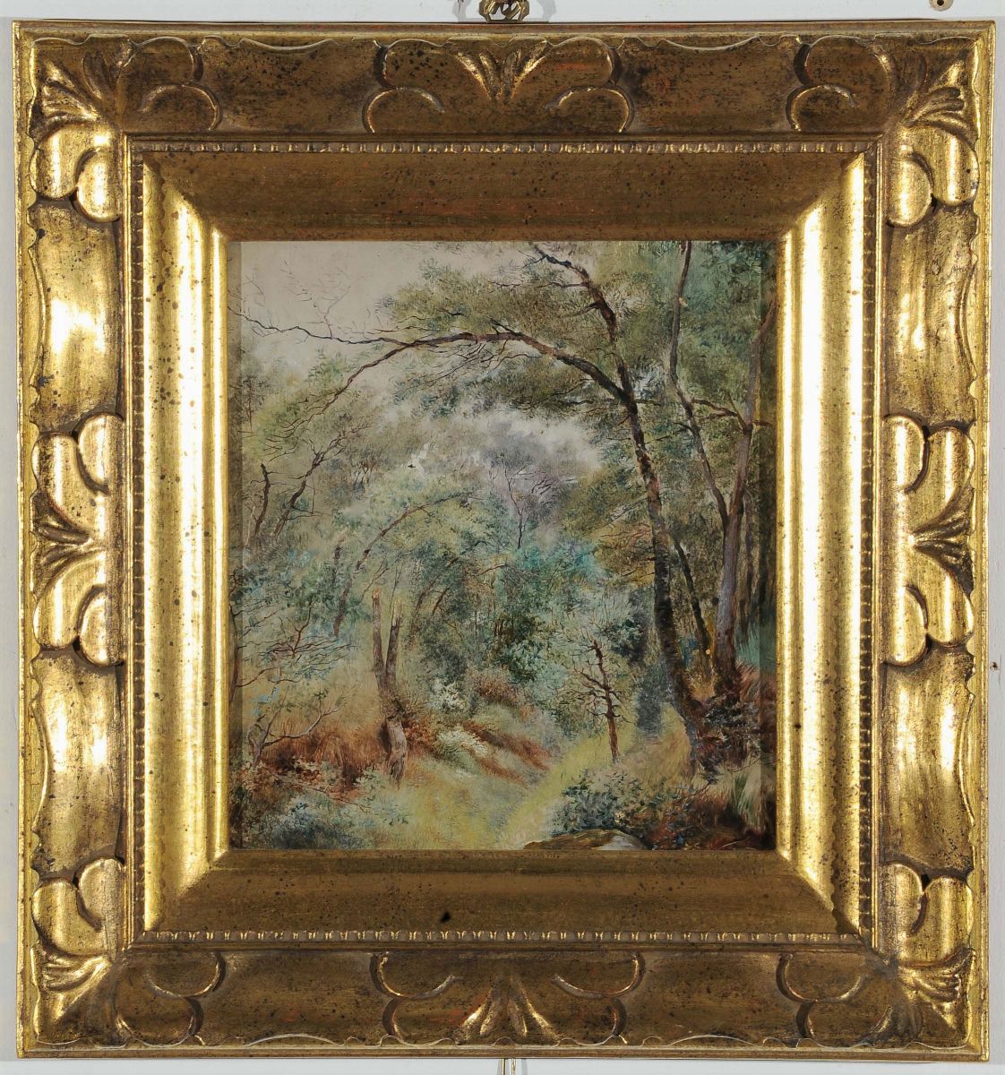 Ignacio Leon Y Escosoura (1834-1901)bosco di Fontainbleau a Parigi