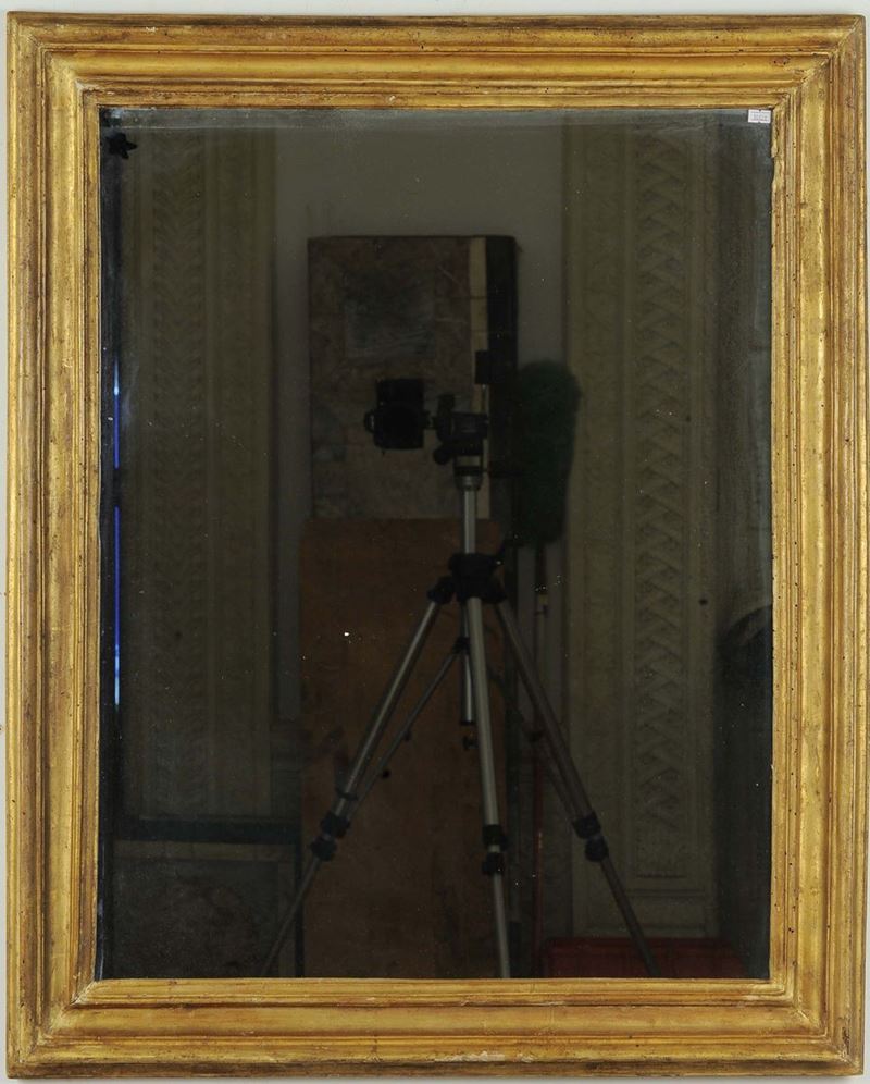 Cornice Salvator Rosa dorata con specchio, XIX secolo  - Auction Antiques and Old Masters - Cambi Casa d'Aste