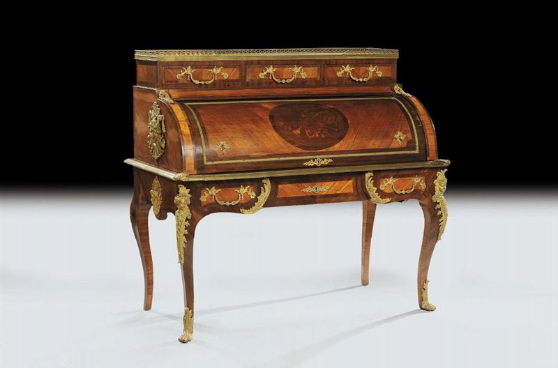 Scrivania Napoleone III a rullo, Francia XIX secolo  - Asta Antiquariato e Dipinti Antichi - Cambi Casa d'Aste
