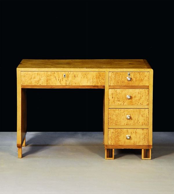 Scrivania deco in radica di acero