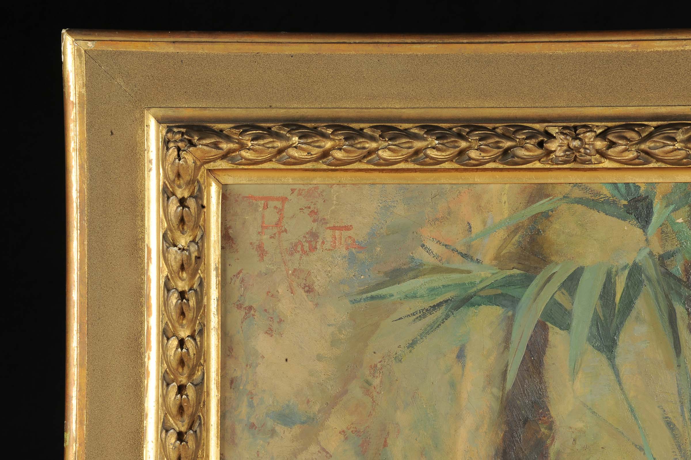 Flavetta (XX)natura Morta con Fiori, Salver e Vaso Bianco e Blu