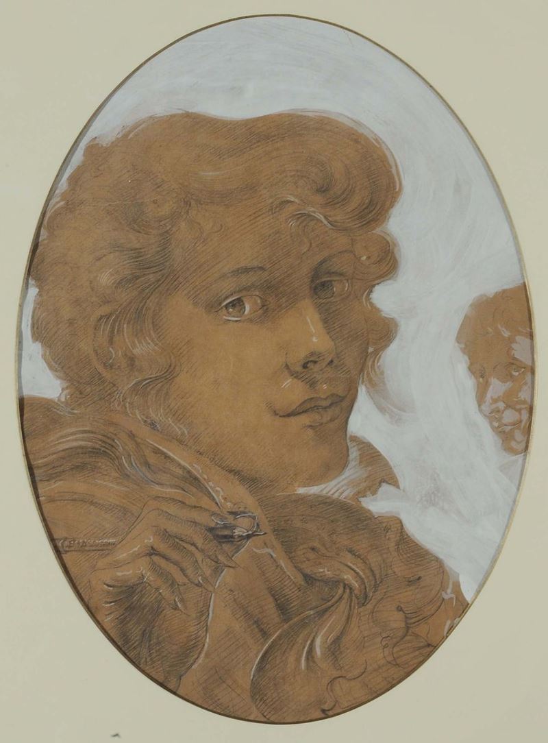 Franco Codazzi (XIX-XX) Ritratto di donna  - Auction Antiquariato, Argenti e Dipinti Antichi - Cambi Casa d'Aste