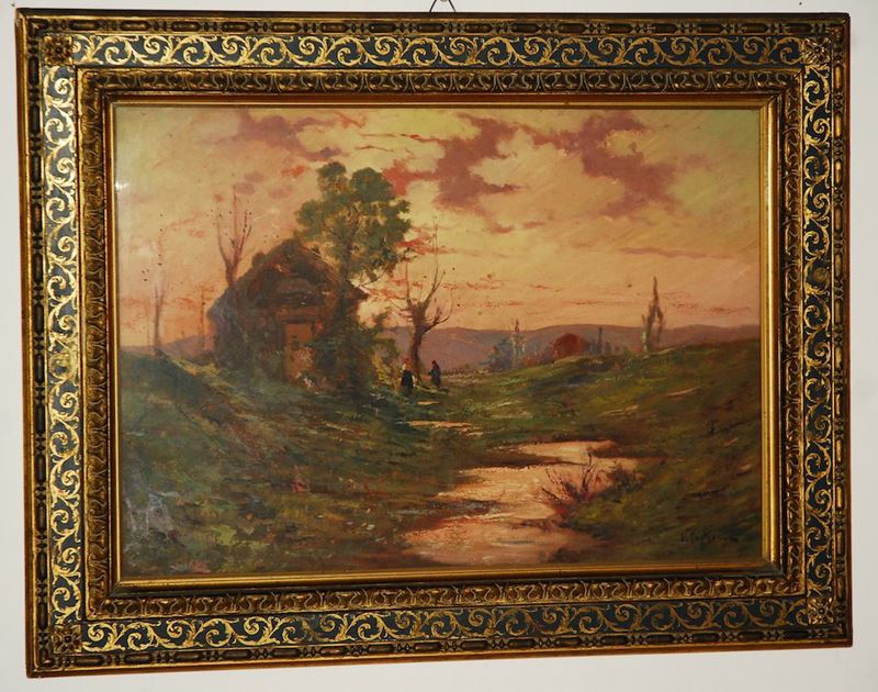 Arturo Pagliani Tramonto  - Auction Timed Fine Art - I - Cambi Casa d'Aste