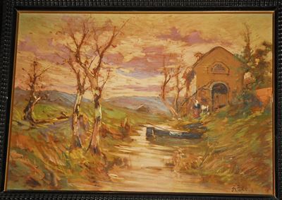 Arturo Paglianipaesaggio con Figure