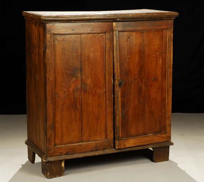 Credenza Rustica a Due Ante in Castagno, XIX Secolo