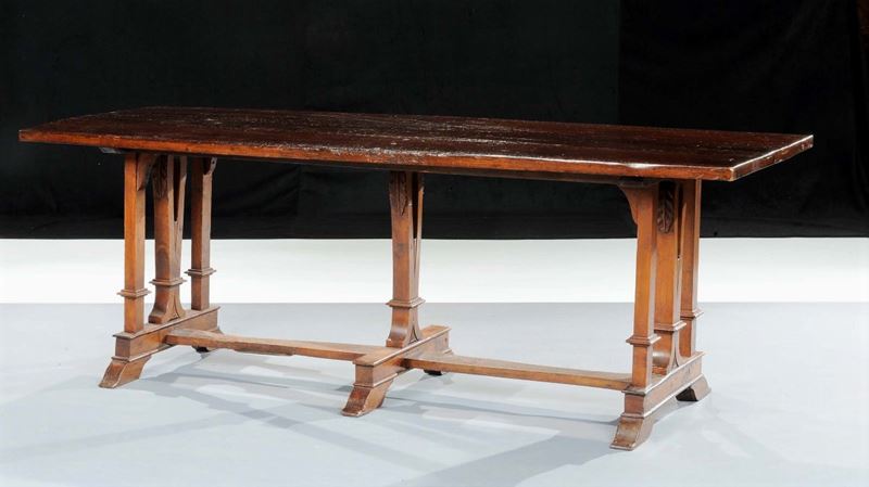 Tavolo rustico in noce, XIX secolo  - Auction Antiquariato e Dipinti Antichi - Cambi Casa d'Aste