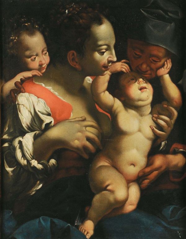 Scuola del XVIII secolo Madonna con Bambino e Sant’Anna