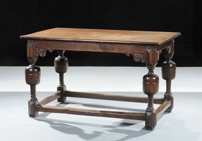 Tavolo in Stile Rinascimento in Rovere, XIX Secolo