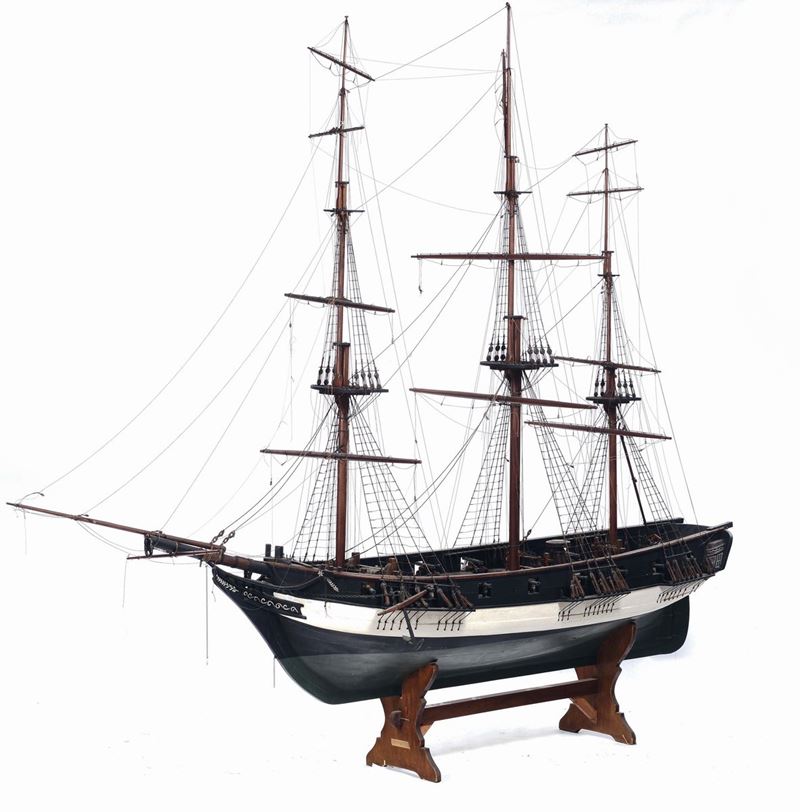 Grande modello di veliero armato con sedici cannoni, XIX secolo  - Auction Maritime Art and Scientific Instruments - Cambi Casa d'Aste