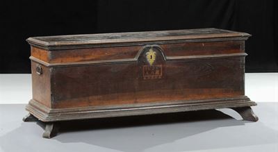 Cassapanca Rustica in Noce, XIX Secolo