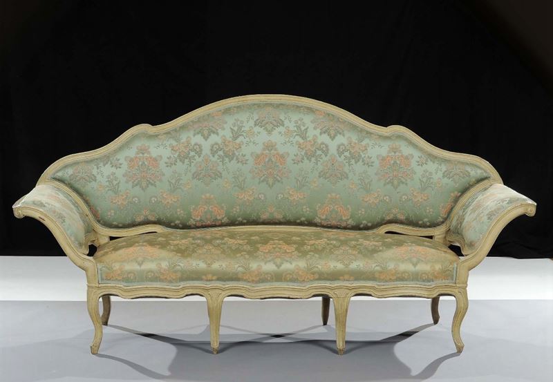Divano Luigi XV laccato, XVIII secolo  - Auction Old Paintings and Furnitures - Cambi Casa d'Aste