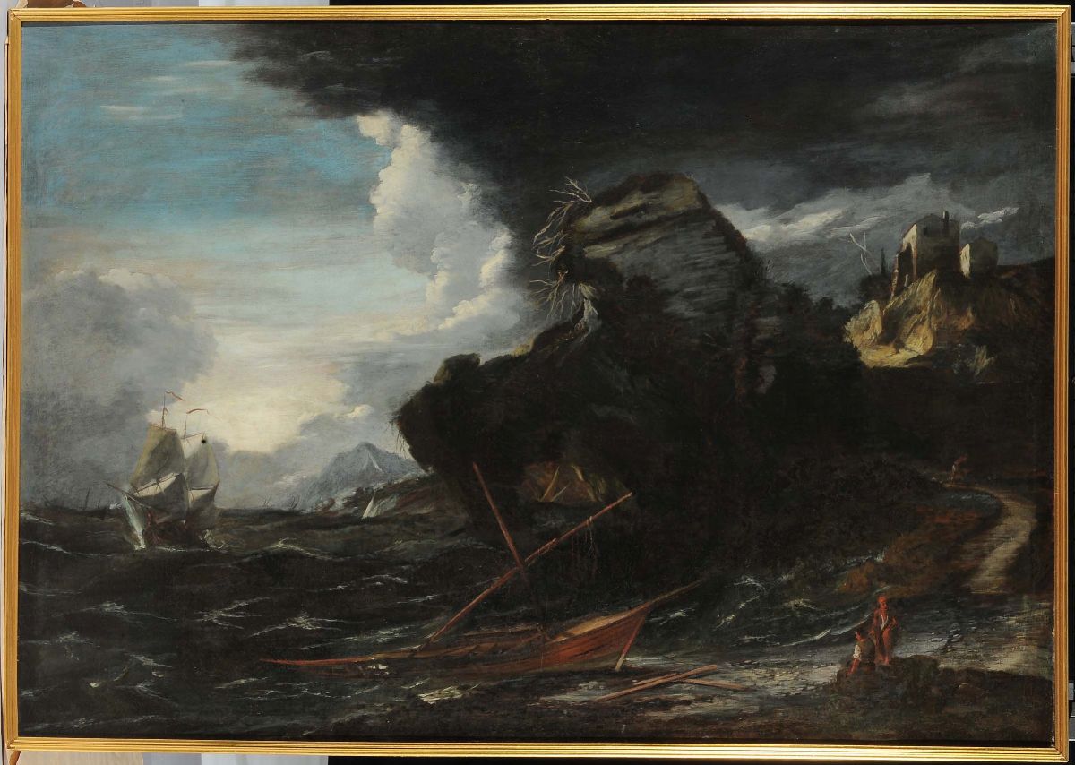 Francesco Maria Borzone (1610-1679)naufragi in Prossimitˆ della Costa