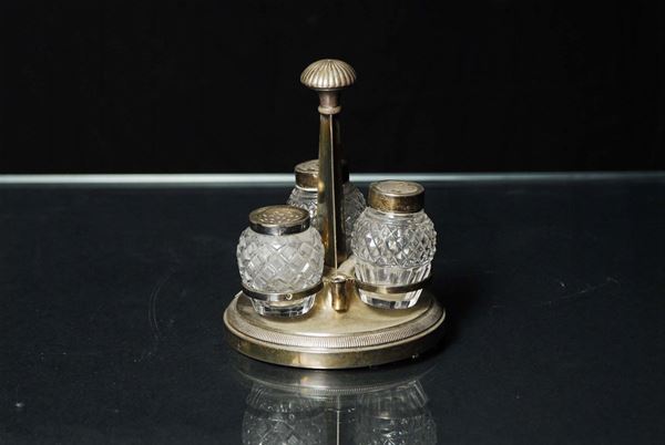 Porta spezie in argento e cristallo, Paesi Bassi XIX secolo