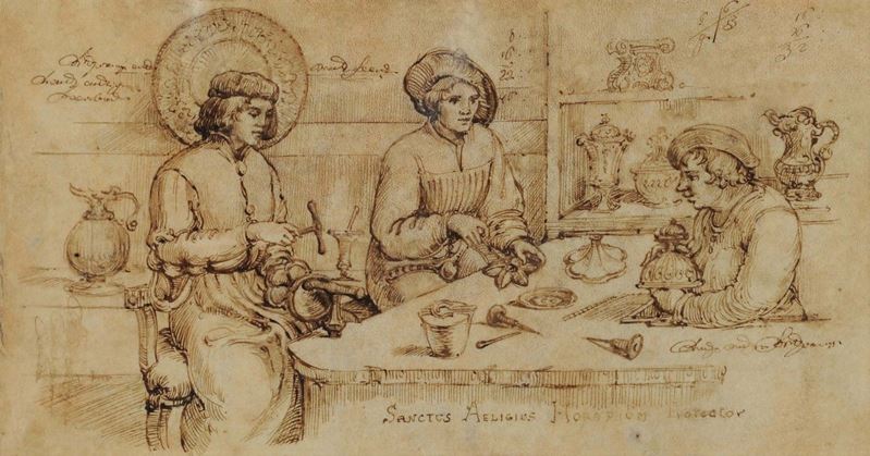 Scuola Italiana del XIX secolo Sant’ Eligio  - Asta Antiquariato e Dipinti Antichi - Cambi Casa d'Aste