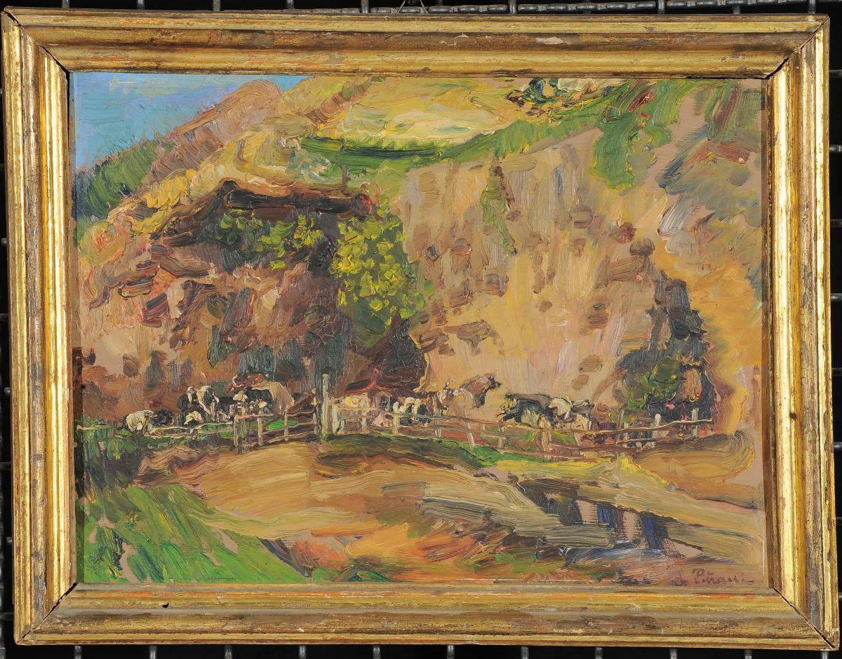 Luigi Petrassi (1878-1948)recinto con Mucche