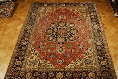Errata Corrige, Misure Corrette CM 382x301tappeto Persiano Tabriz, Inizio XX Secolo