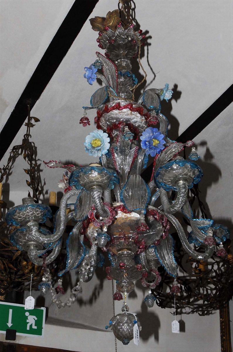 Lampadario in vetro di Murano  - Auction Antiquariato e Dipinti Antichi - Cambi Casa d'Aste