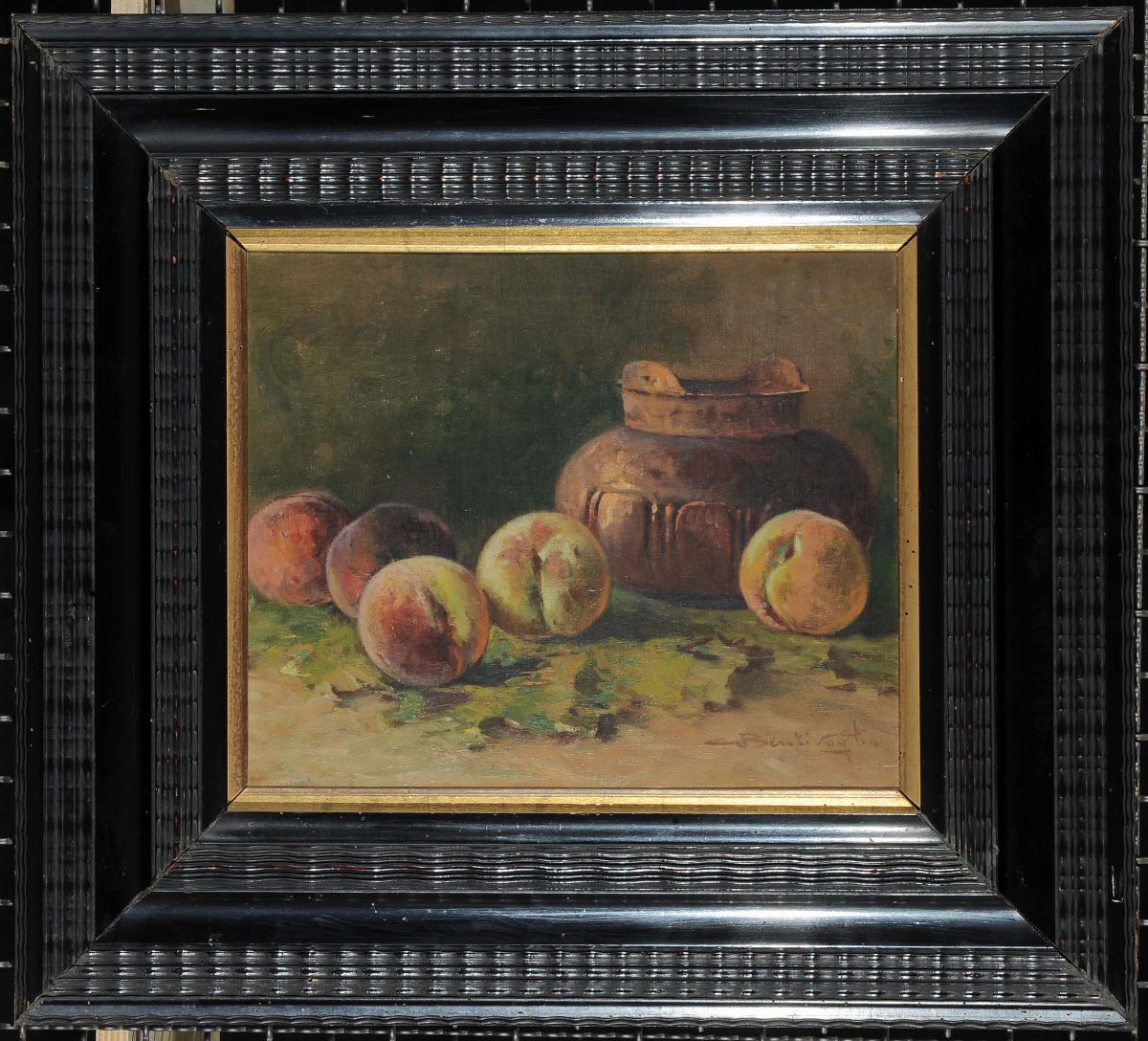 Cesare Bentivoglio (1868-1952)natura Morta con Pesche