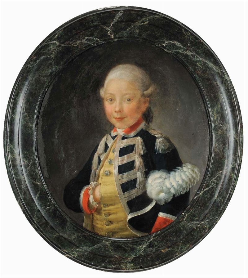 Scuola Francese del XVIII secolo Ritratto di Ferdinand de Turiac, 1776  - Auction Old Paintings and Furnitures - Cambi Casa d'Aste