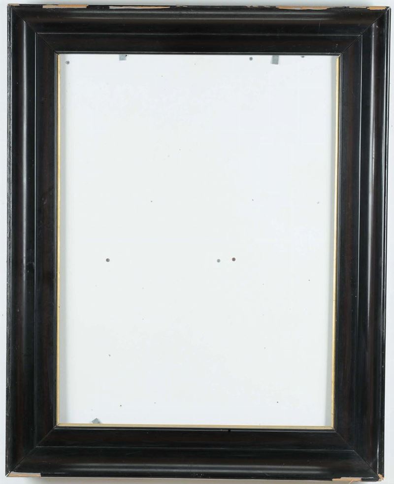 Cornice modanata rifinita con lacca nera,  - Auction OnLine Auction 04-2012 - Cambi Casa d'Aste