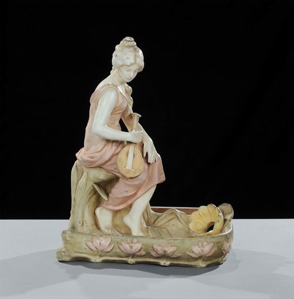 Gruppo scultoreo in porcellana policroma, Royal Dux - Austria 