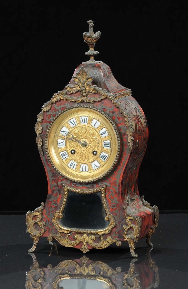 Orologio tipo Boulle, XIX secolo  - Asta Antiquariato e Dipinti Antichi - Cambi Casa d'Aste