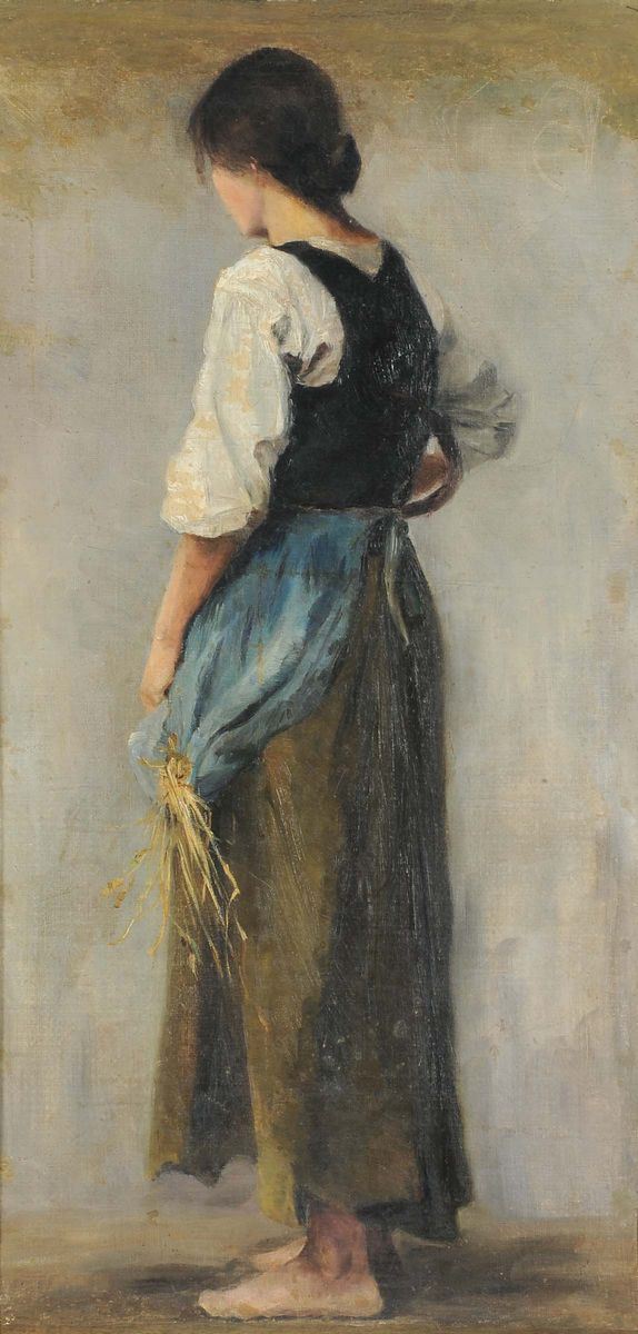 Scuola del XIX secolo Figura femminile  - Auction 19th and 20th Century Paintings - Cambi Casa d'Aste