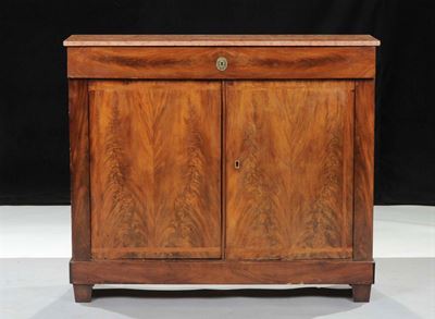 Credenza a Due Ante Lastronata, XIX Secolo