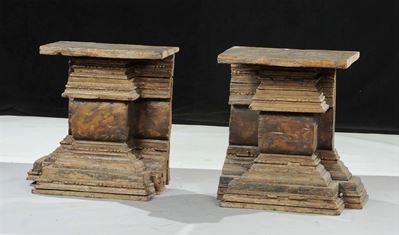 Due Moduli di Altarolo Laccati, Lucca XIX Secolo