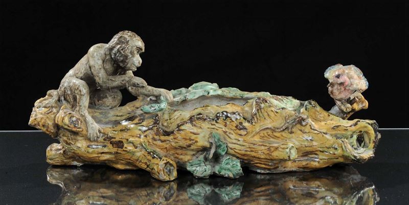 Vaso in ceramica policroma, inizio XX secolo  - Auction OnLine Auction 07-2012 - Cambi Casa d'Aste