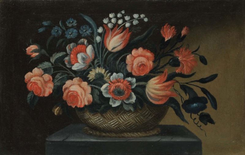 Scuola Italiana prima metˆ XIX secolo Natura morta  - Auction Old Paintings and Furnitures - Cambi Casa d'Aste