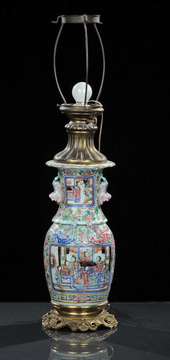 Vaso in porcellana Canton, Cina XIX secolo
