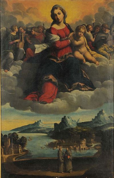 Benevenuto Tisi Detto il Garofalo (1481-1559), Copia Damadonna in Gloria