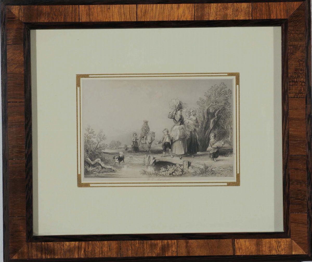 Stampa Raffigurante Scena Campestre, Inghilterra XIX Secolo
