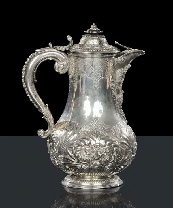 Caffettiera in argento, Malta XVIII secolo