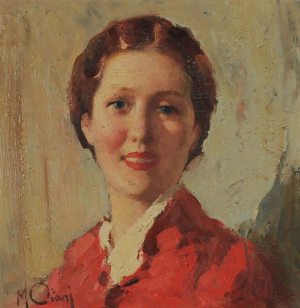 Manlio Ciani (1910-1990), attribuito a Ritratto di giovane signora