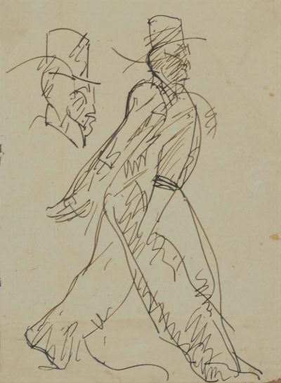 Lorenzo Viani (1882-1936), Attribuito Astudio di Figura