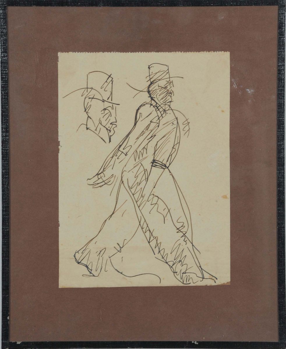 Lorenzo Viani (1882-1936), Attribuito Astudio di Figura
