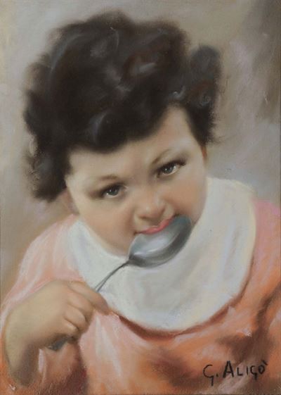 Giovanni Aligò (1906-?)testa di Bambino