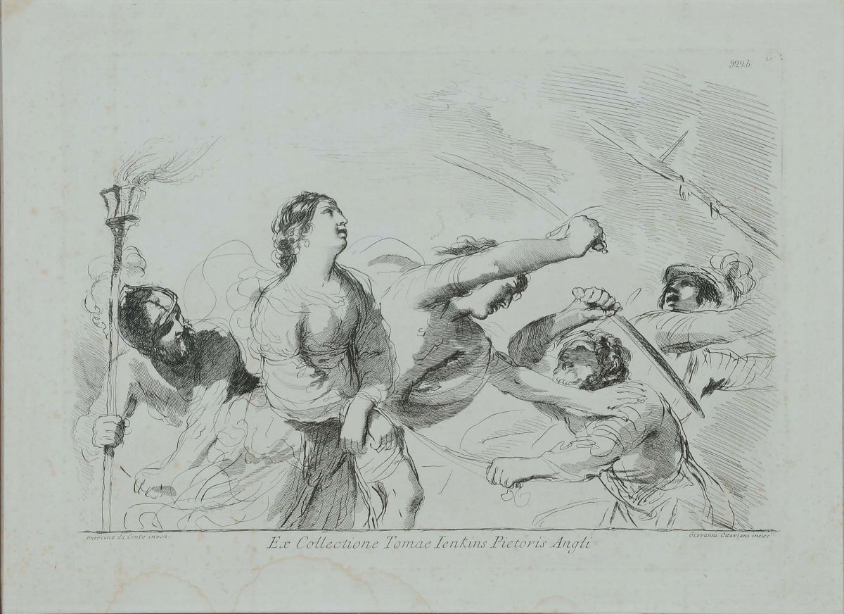 Lotto di Sei Incisioni da Guercinio e Guido Reni, XIX Secolo