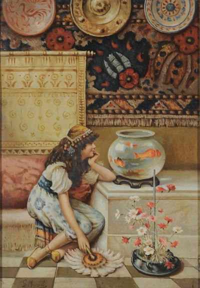 Giovanni Muzzioli (1854-1894), Stile Dibambina con Pesci