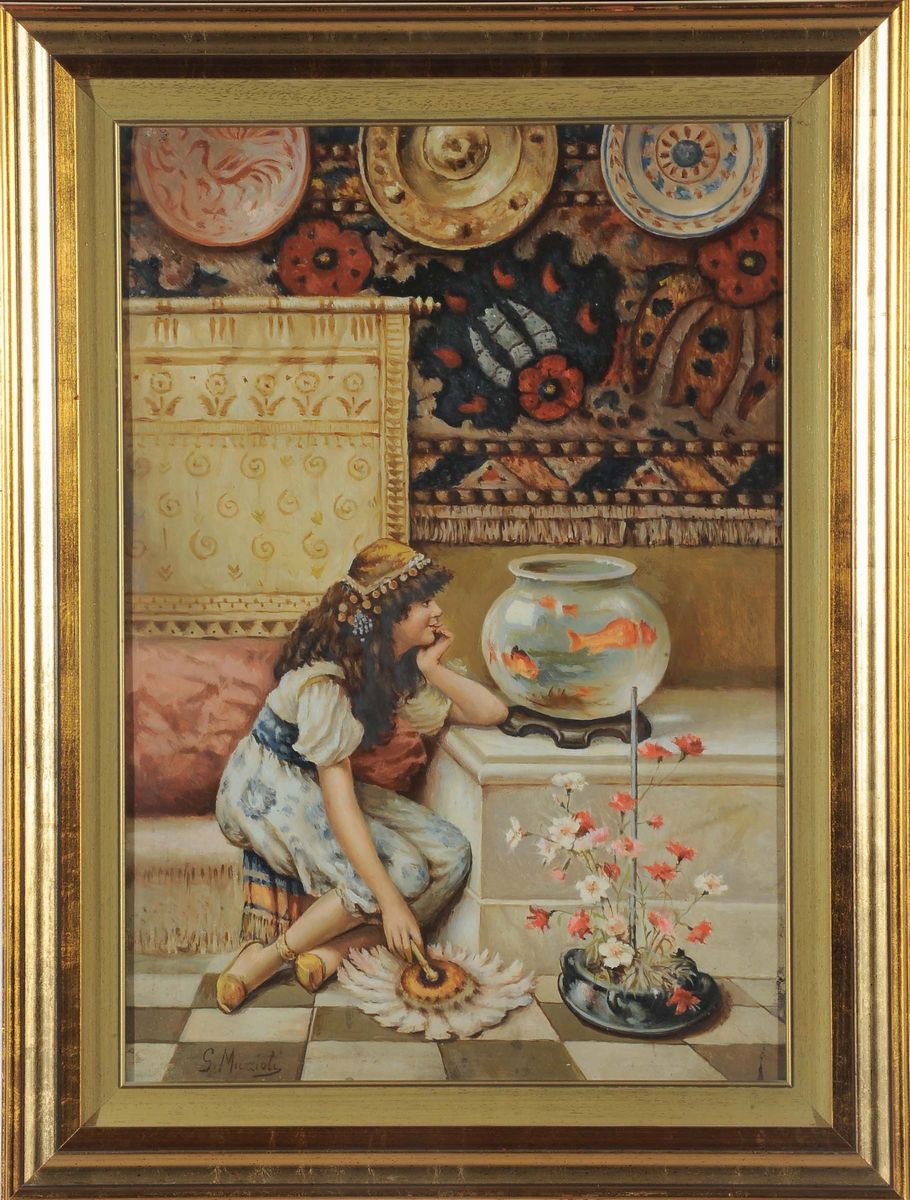 Giovanni Muzzioli (1854-1894), Stile Dibambina con Pesci