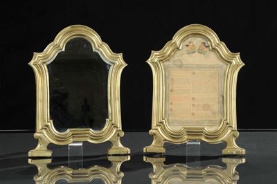Coppia di Cartaglorie Luigi XIV in Bronzo