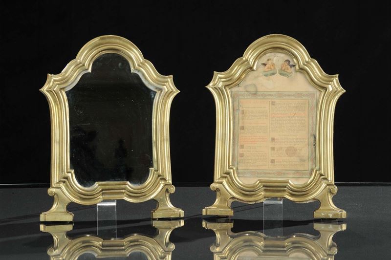 Coppia di cartaglorie Luigi XIV in bronzo  - Auction Antiquariato, Argenti e Dipinti Antichi - Cambi Casa d'Aste